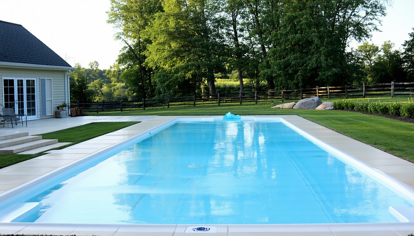 Fiberglass pool installation showcasing speed and efficiency